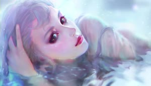Beautiful Fantasy Girl Laying In Water HD Live Wallpaper For PC