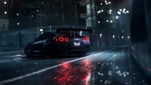 Nissan Gt R In The Rain HD Live Wallpaper For PC