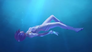 Rei Ayanami Underwater Neon Genesis Evangelion HD Live Wallpaper For PC