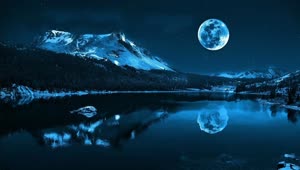 Blue Moon HD Live Wallpaper For PC
