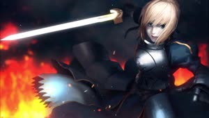 Saber In A Battle Fate Stay Night HD Live Wallpaper For PC