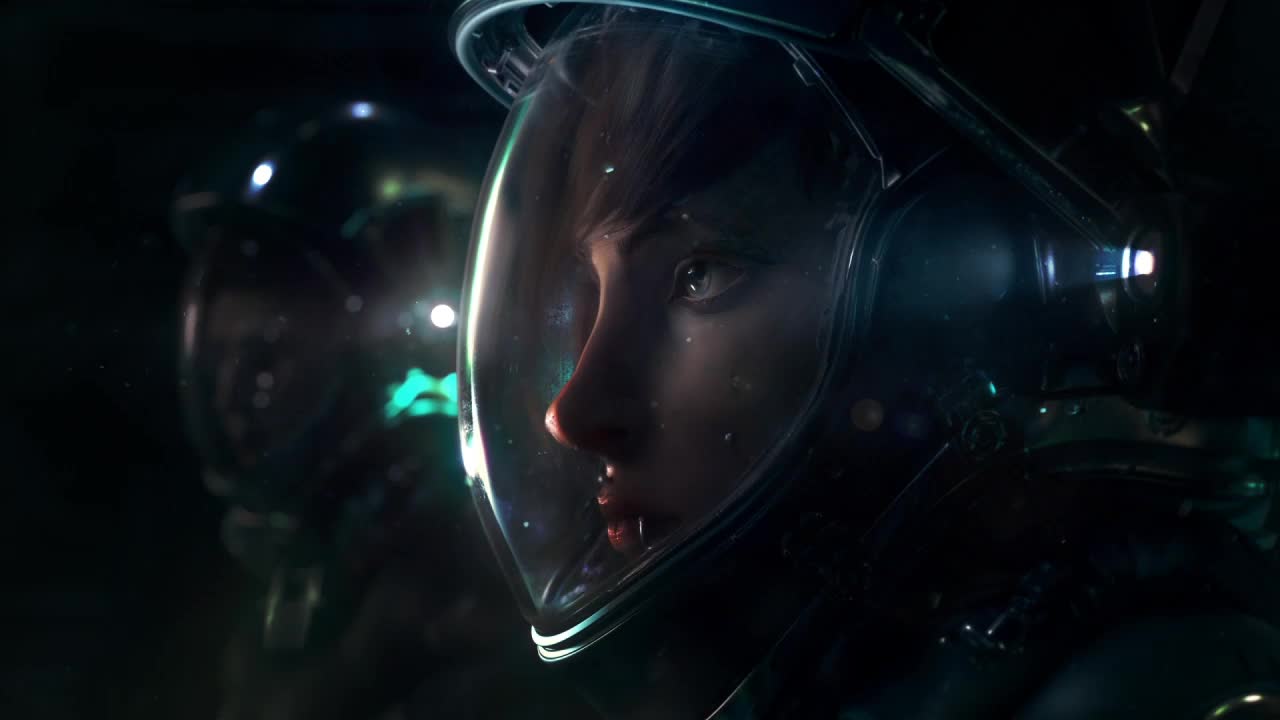 Download Astronaut Girl In Space HD Live Wallpaper For PC