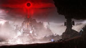 Fantasy Castle Under Eclipse HD Live Wallpaper For PC