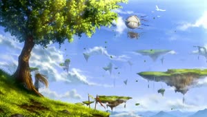 Flying Islands HD Live Wallpaper For PC