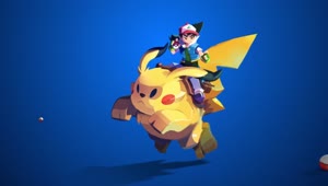 Satoshi Riding Pikachu Pokemon HD Live Wallpaper For PC