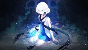 Anime Girl Sitting In Water Mabinogi HD Live Wallpaper For PC