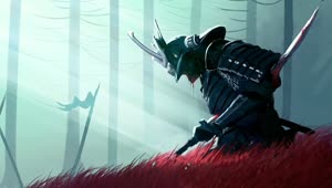 Samurai In The Forest HD Live Wallpaper For PC
