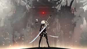 2b Ready To Fight Nier Automata HD Live Wallpaper For PC