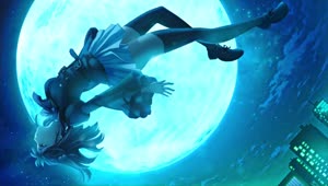 Sad Anime Girl Falling HD Live Wallpaper For PC