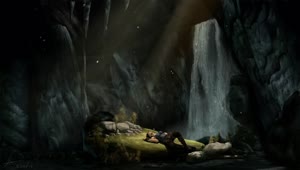 Lara Croft Relaxing In The Cave Lara Croft Tomb Raider HD Live Wallpaper For PC