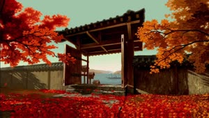 Autumn Japanese Garden Pixel HD Live Wallpaper For PC