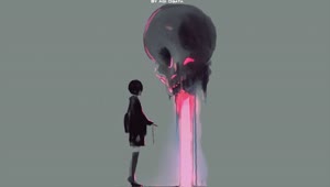Anime Girl And Skull HD Live Wallpaper For PC