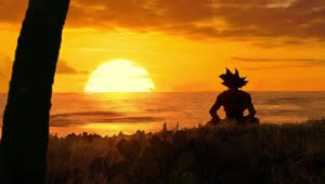 Goku Watching Sunset Dragon Ball HD Live Wallpaper For PC