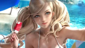 Ann Takamaki Summer Vacation Persona 5 HD Live Wallpaper For PC