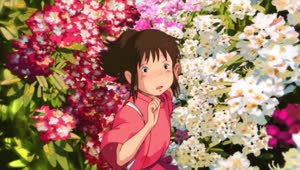Chihiro In The Garden Of Flowers Spirited Away HD Live Wallpaper For PC