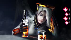 Mercy Drinking Wine HD Live Wallpaper For PC