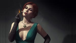 Noir Triss The Witcher HD Live Wallpaper For PC