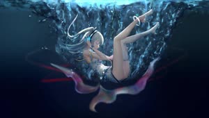 Hatsune Miku Underwater HD Live Wallpaper For PC