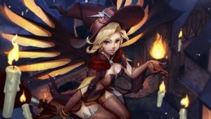 Witch Mercy Overwatch HD Live Wallpaper For PC