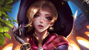 Witch Mercy Overwatch 1 HD Live Wallpaper For PC