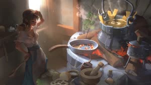 Medieval Pasta Cooking HD Live Wallpaper For PC