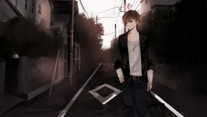 Anime Boy Walking Alone HD Live Wallpaper For PC