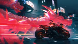 Dragon Motorcycle Cyberpunk 2077 HD Live Wallpaper For PC