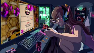 Dva Angry Playing Video Games Overwatch HD Live Wallpaper For PC