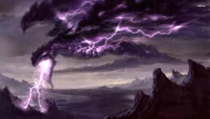 Dragon With Purple Lightning HD Live Wallpaper For PC