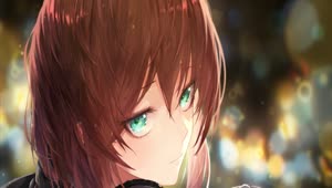 Anime Girl With Red Hair And Green Eyes HD Live Wallpaper For PC