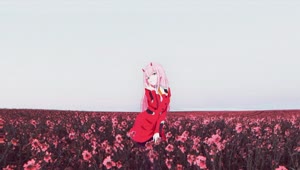 Zero Two In A Flower Field Darling In The Franxx HD Live Wallpaper For PC