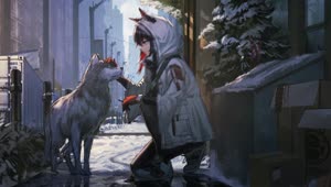 Texas Petting Wolf Arknights HD Live Wallpaper For PC
