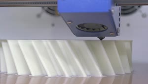 Stock Video 3d printing using white plastic PC Live Wallpaper