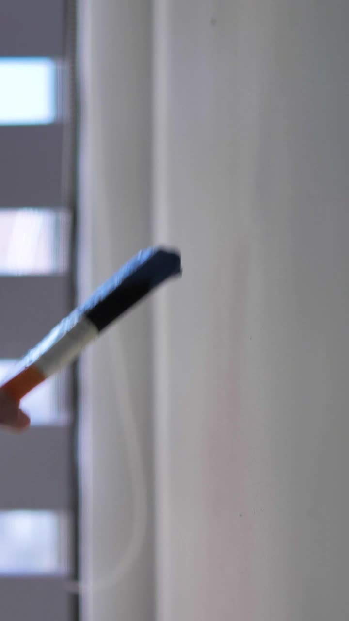 Download Stock Video A Brush Painting On A Blue Wall Live Wallpaper for PC