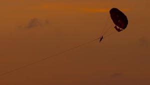Stock Video A Couple Enjoys Parasailing In The Sunset Wind Live Wallpaper for PC