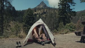 Stock Video A Couple Talking In A Tent Live Wallpaper for PC