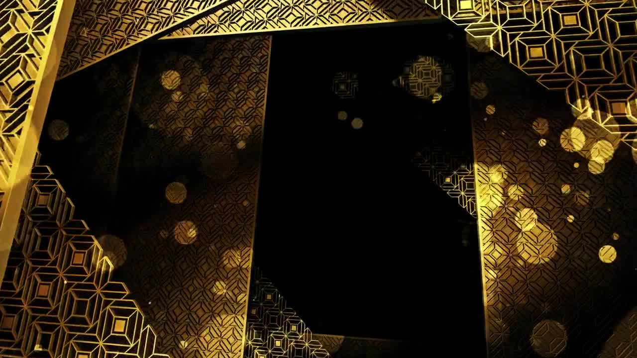 Download Stock Video Abstract Golden Shapes D Animation Live Wallpaper for PC