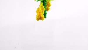 Stock Video Abstract Green And Yellow Ink Shots Underwater Live Wallpaper for PC
