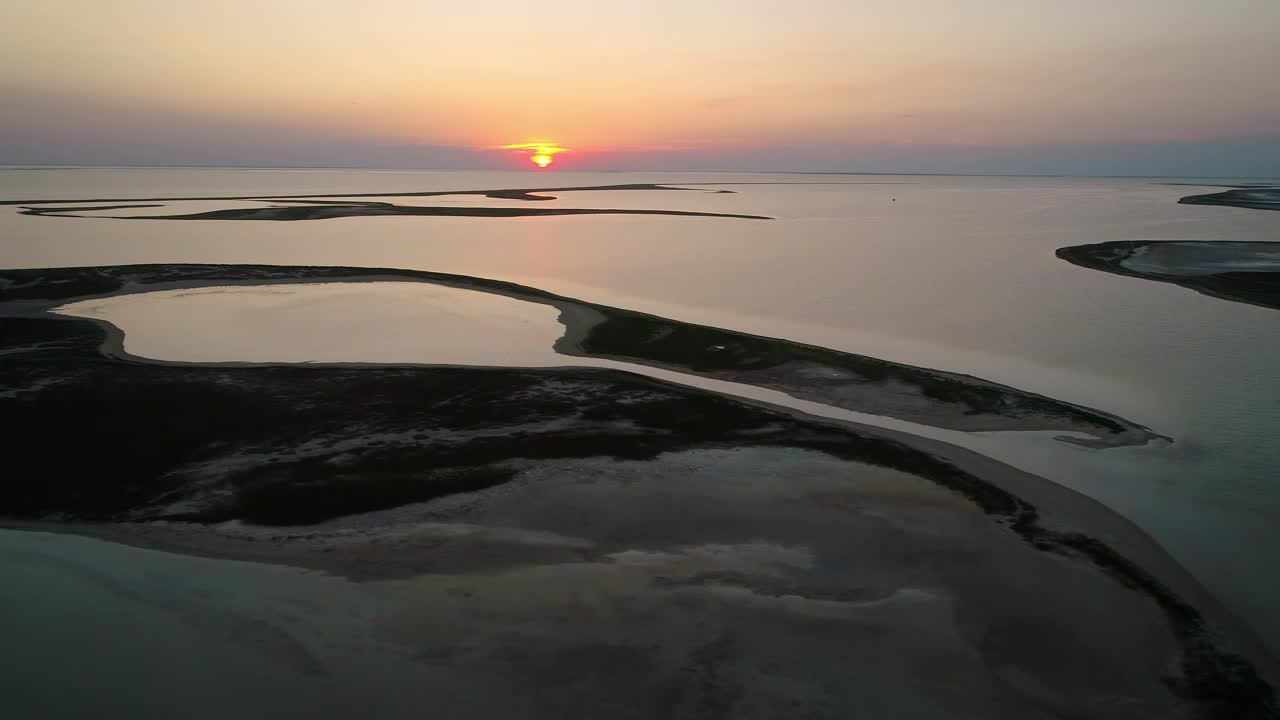 Download Stock Video Abstract Islands On A Lake At Sunset Live Wallpaper for PC