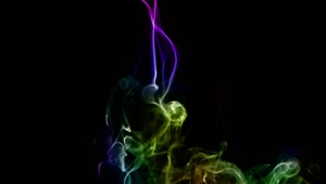 Stock Video Abstract Multicolored Smoke On Dark Background Live Wallpaper for PC