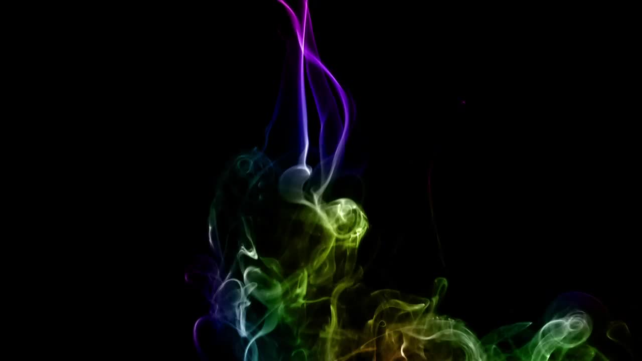 Download Stock Video Abstract Multicolored Smoke On Dark Background Live Wallpaper for PC