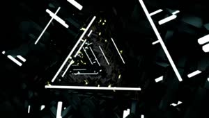 Stock Video Abstract Tunnel Of Dark Triangular Lights Live Wallpaper for PC