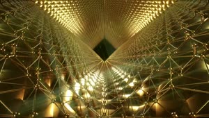 Stock Video Abstract Tunnel Of Golden Figures Patterns Live Wallpaper for PC