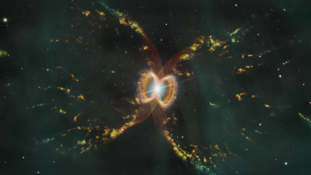 Download Stock Video Abstract Yellow Nebula Shapes In Space Live Wallpaper for PC