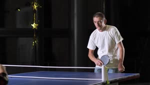 Stock Video Adult Man Playing Table Tennis Live Wallpaper for PC