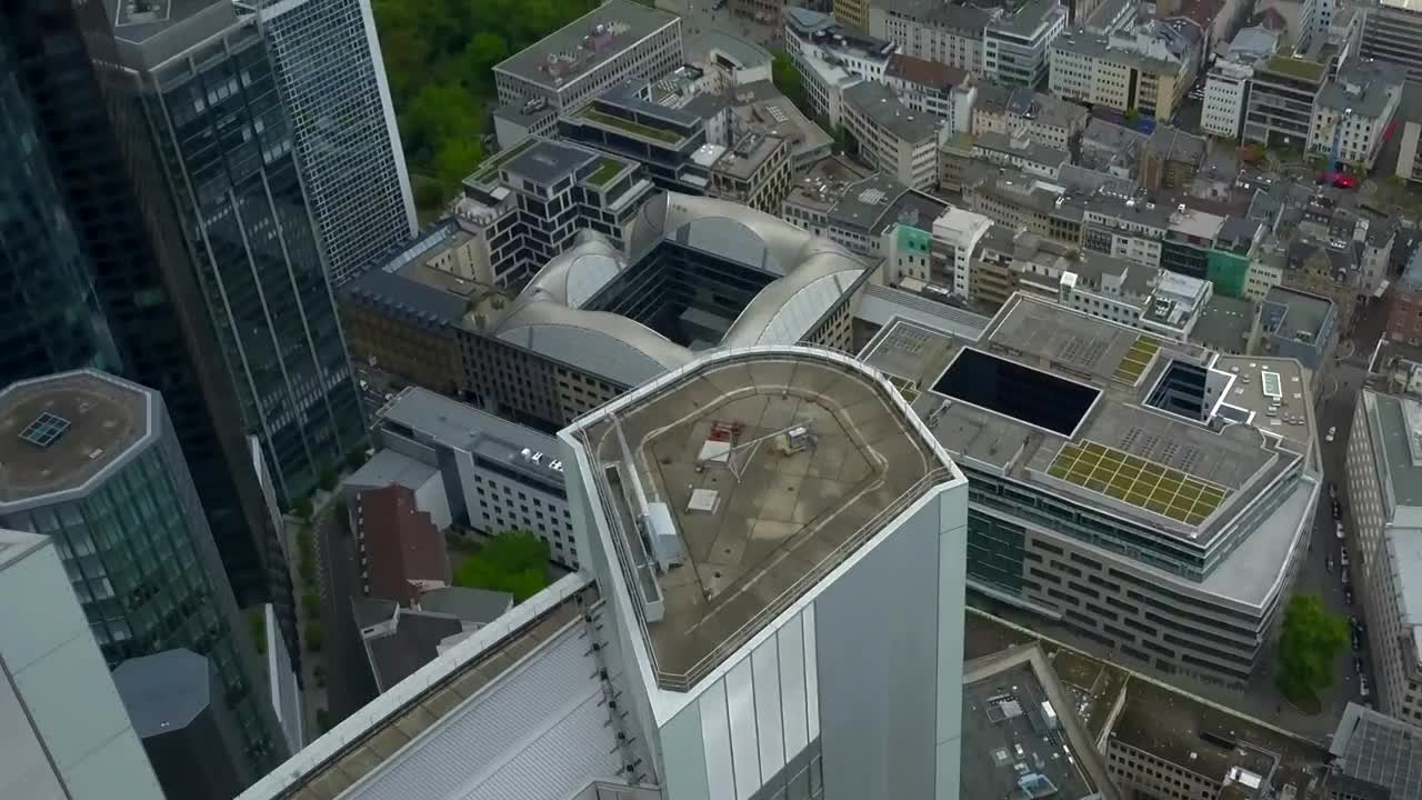 Download Stock Video Aerial High View Of The City Of Frankfurt Live Wallpaper for PC