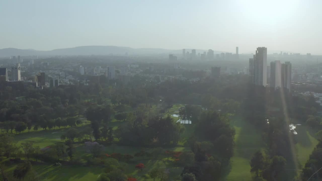 Download Stock Video Aerial Landscape Of A Huge City From The Top Of Live Wallpaper for PC