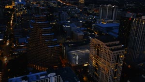 Stock Video Aerial Shot Of A City At Night Live Wallpaper for PC
