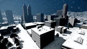Stock Video Aerial Shot Of A City In Winter D Animation Live Wallpaper for PC
