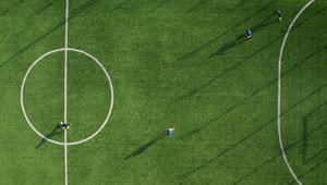 Stock Video Aerial Shot Of A Soccer Match Live Wallpaper for PC